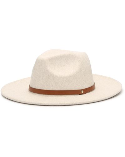 Crown Vintage Felt Rancher Panama Hat - White