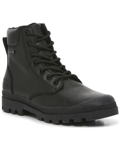 Crown Vintage Winter Combat Boot - Black