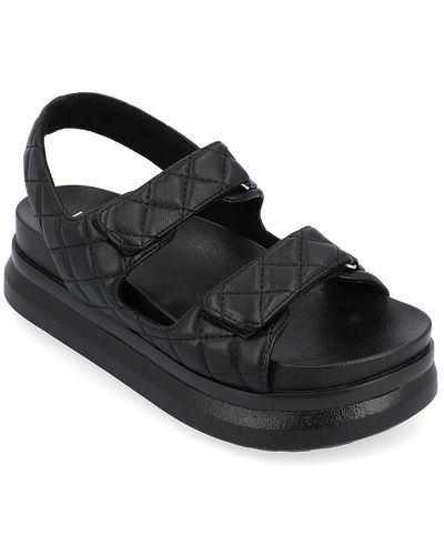 Journee Collection Debby Platform Sandal - Black