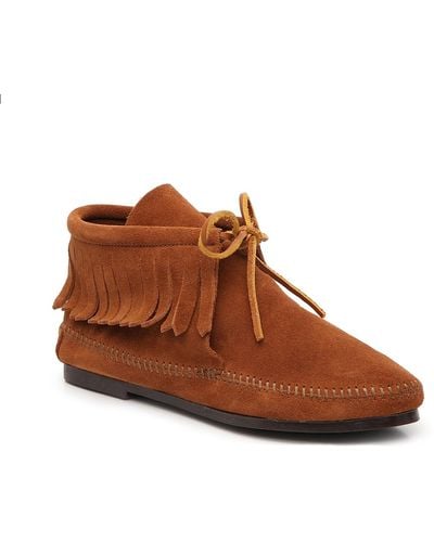 Minnetonka Classic Fringe Bootie - Brown