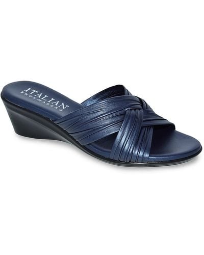 Italian Shoemakers Saylor Wedge Sandal - Blue