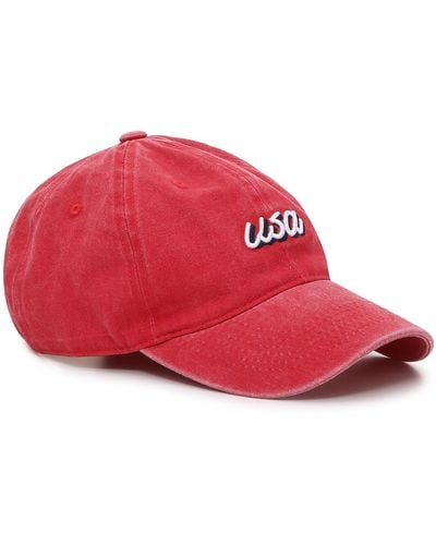 Mix No 6 Usa Baseball Cap - Red