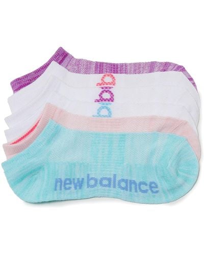 New Balance Essentials Flat Knit No Show Socks - Purple