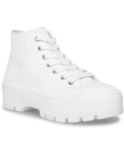 Madden Girl Shadow Platform High-top Sneaker - White