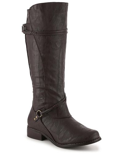 Journee Collection Harley Riding Boot - Brown