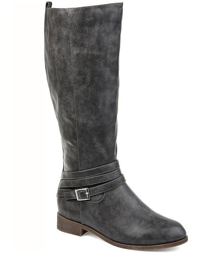 Journee Collection Ivie Wide Calf Riding Boot - Gray