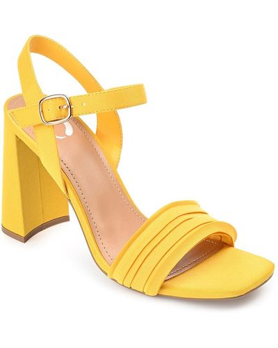Journee Collection Skiler Sandal - Yellow