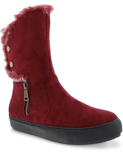 Bellini Furry Snow Boot - Red