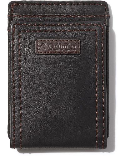 Columbia Leather Slimfold Wallet - Black