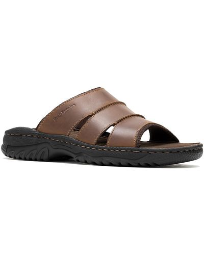 Buy Hush Puppies By Bata Men Brown Leather Sandals - Sandals for Men 532374  | Myntra