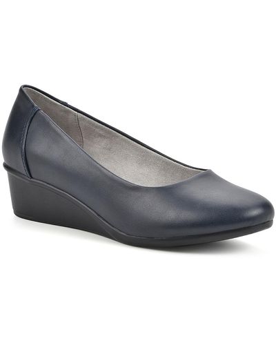 White Mountain Boldness Wedge Pump - Blue