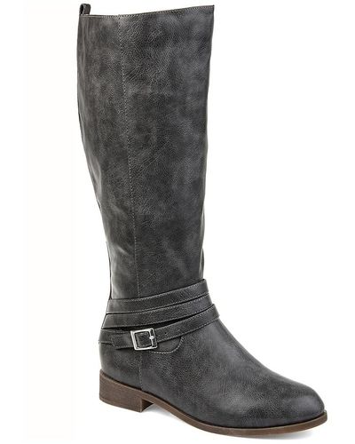 Journee Collection Ivie Extra Wide Calf Riding Boot - Gray