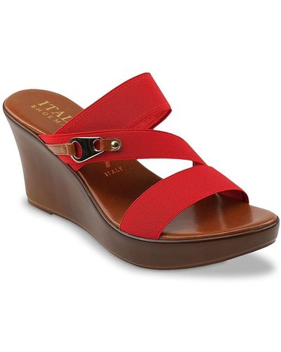 Italian Shoemakers Koda Wedge Sandal - Red