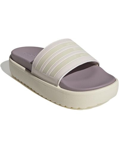 adidas Adilette Platform Slide Sandal - Purple