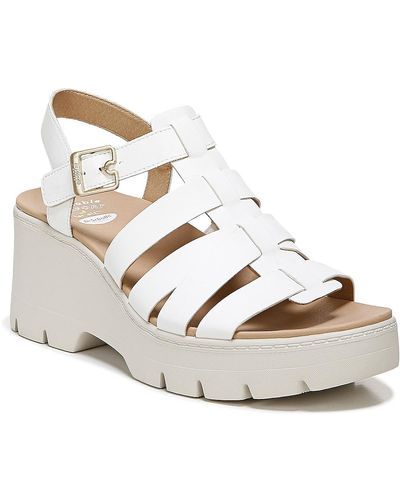 Dr. Scholls Check It Out Wedge Sandal - White