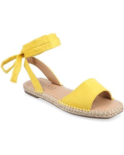 Journee Collection Emelie Espadrille Sandal - Yellow