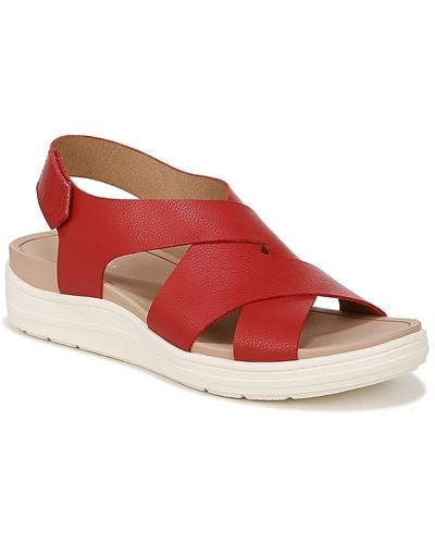 Dr. Scholls Time Off Sea Wedge Sandal - Red