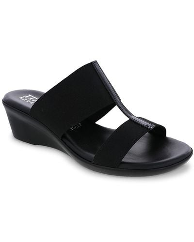 Italian Shoemakers Sadey Wedge Sandal - Black