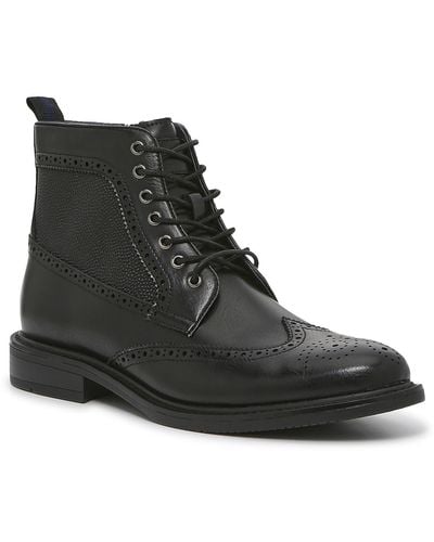 Steve Madden Kelly Wingtip Oxford Boot - Black