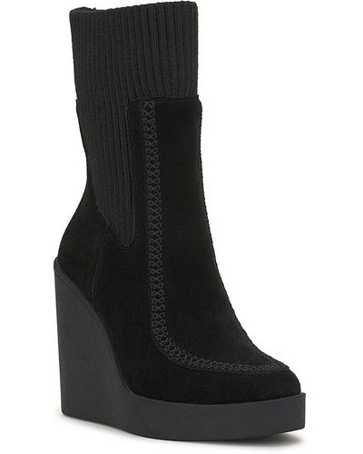 Jessica Simpson Madwen Knitted Wedge Bootie - Black