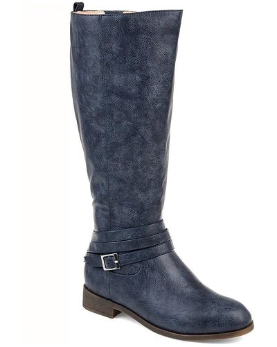 Journee Collection Ivie Extra Wide Calf Riding Boot - Blue