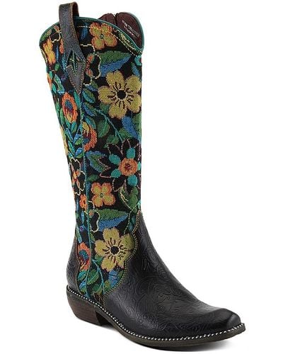 Spring Step Rodeoqueen Cowboy Boot - Black