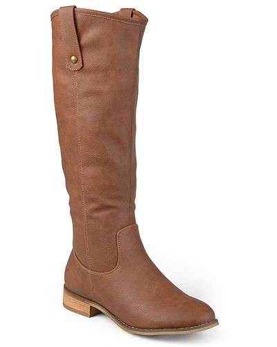 Journee Collection Taven Wide Calf Riding Boot - Brown