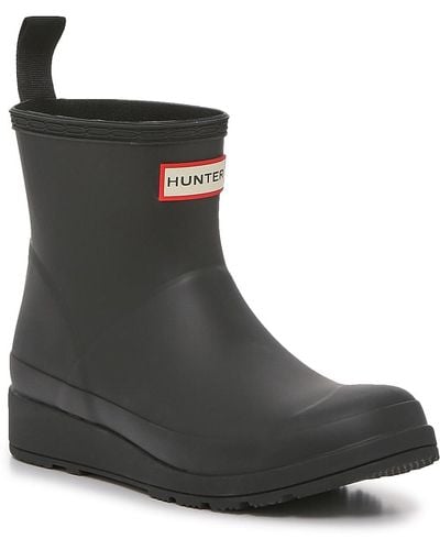 HUNTER Play Short Waterproof Rain Boot - Black