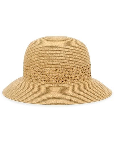 Kelly & Katie Straw Lace Bucket Hat - Natural