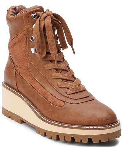 Coconuts Summit Wedge Boot - Brown