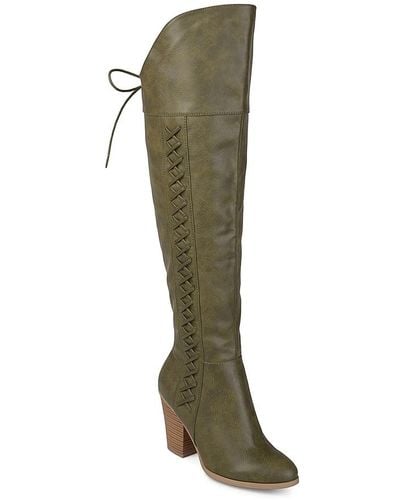 Journee Collection Spritz Over-the-knee Boot - Green