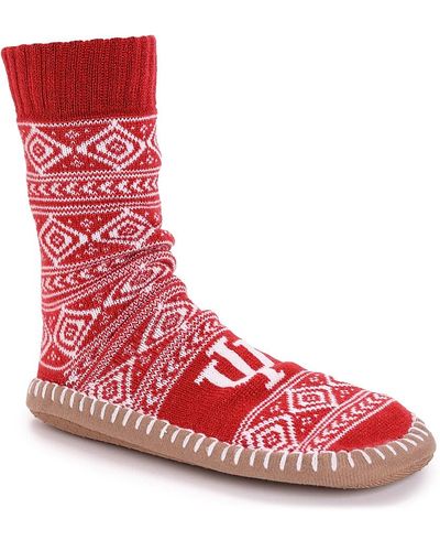 Muk Luks Game Day Unisex Slipper Socks - Red