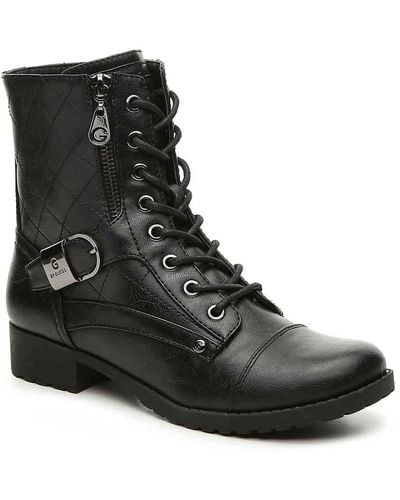 G by Guess Brittain Combat Boot - Black