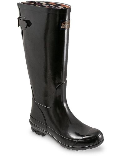 Pendleton Gloss Tall Rain Boot - Black