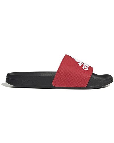 adidas Adilette Shower Slide Sandal - Red