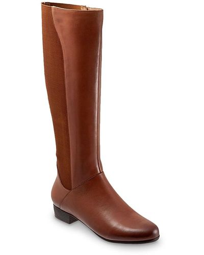 Trotters Misty Wide Calf Boot - Brown