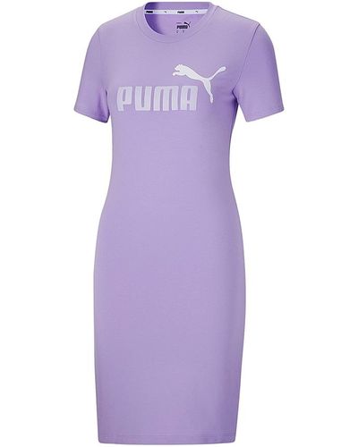 PUMA Ess Slim Tee Dress - Purple