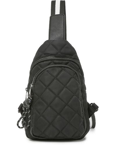 Mix No 6 Nylon Quilted Sling Bag - Black