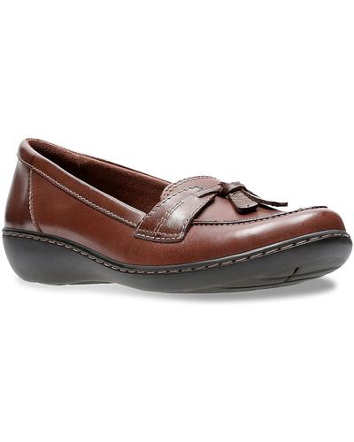 Clarks Ashland Bubble Leather Slip-on Loafer - Multiple Widths Available - Brown