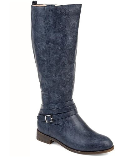 Journee Collection Ivie Wide Calf Riding Boot - Blue