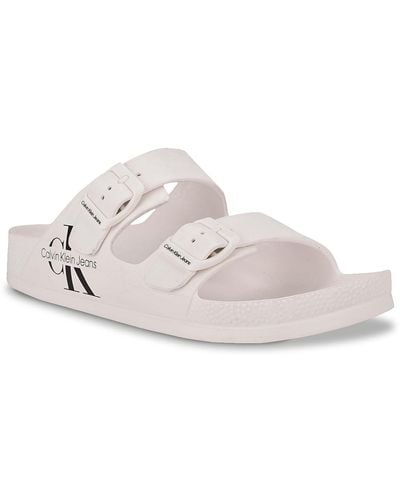 Calvin Klein Zion Slide Sandal - White