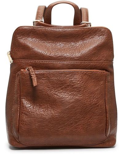 Crown Vintage Convertible Backpack - Brown
