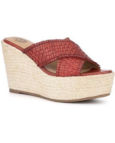 Vintage Foundry Lorie Espadrille Wedge Sandal - Red