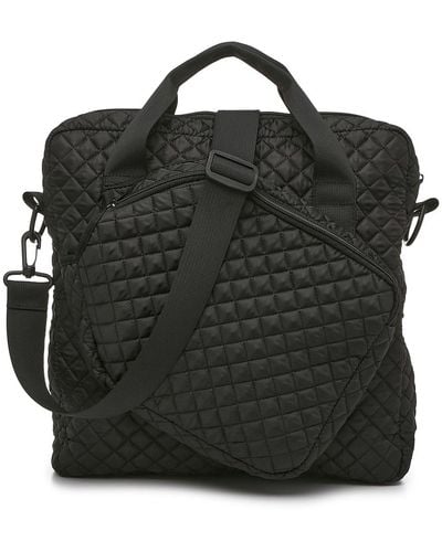 MYTAGALONGS Pickleball Quilted Tote - Black