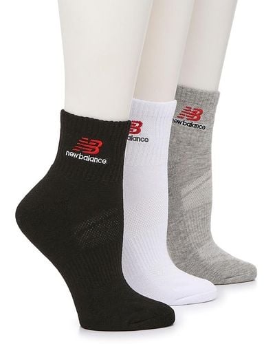 New Balance Cushion Women's High Ankle Socks – 3 Pack - Black