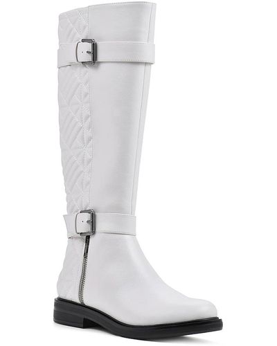 White Mountain Madilynn Quilt Wide Calf Boot - Black