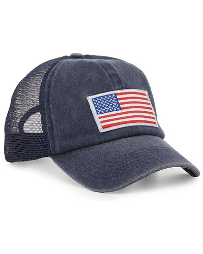 Mix No 6 American Flag Trucker Hat - Blue