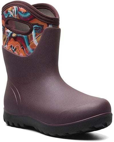 Bogs Neo-classic Mid Glossy Rain Boot - Brown
