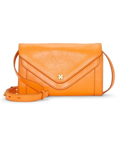 Lucky Brand Love Leather Crossbody Wallet - Orange