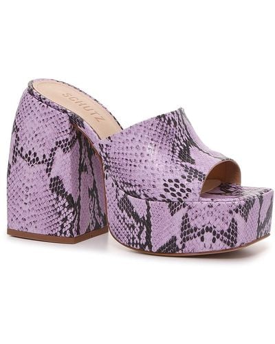 SCHUTZ SHOES Aretha Platform Sandal - Purple